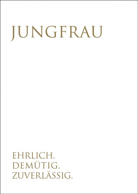 Wunderwort Sternen Postkarte "Jungfrau"