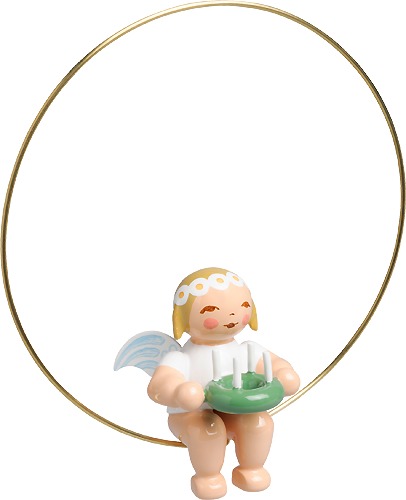 Wendt & Kühn Christbaumengel im Ring, mit Kranz, zum Hängen  