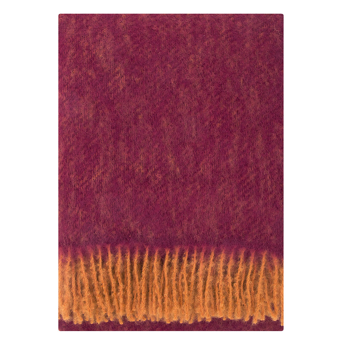 Lapuan Kankurit REVONTULI Wolldecke Mohair bordeaux-terra ,  130×170 cm