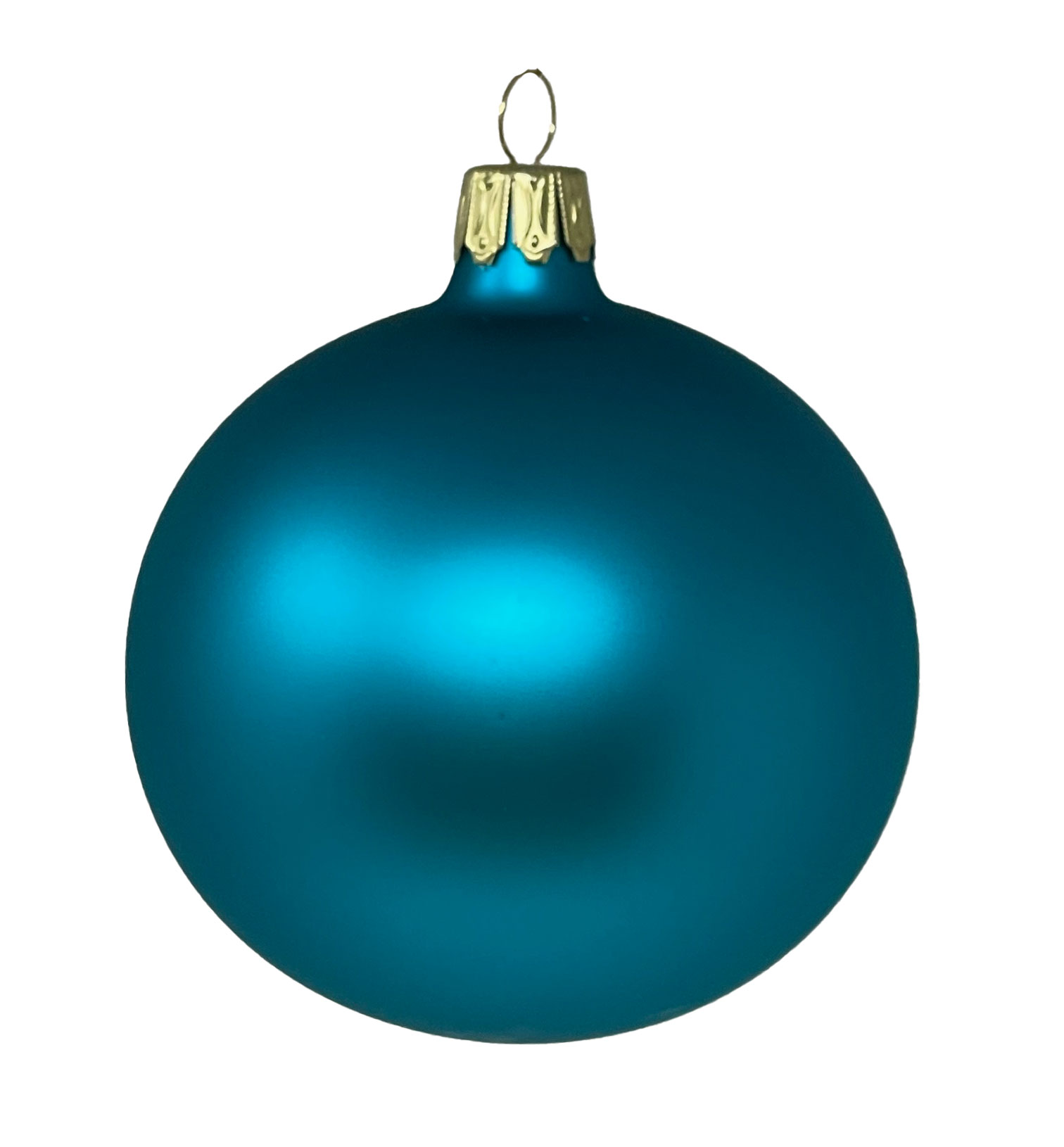 Christbaumkugel türkis matt, D. 8 cm 