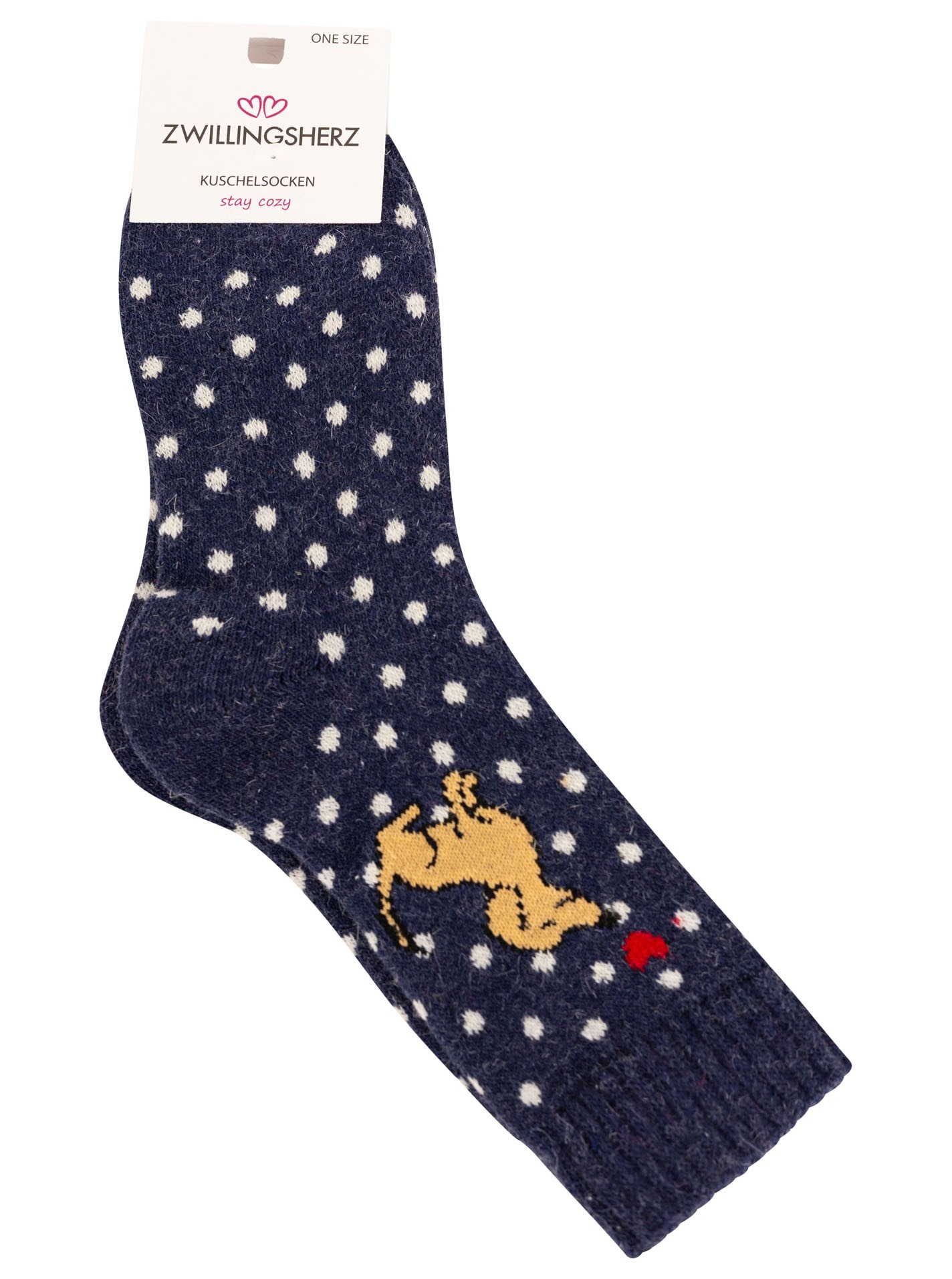 Socken "Dog Love", Socken Dackel dunkelblau, ONE SIZE