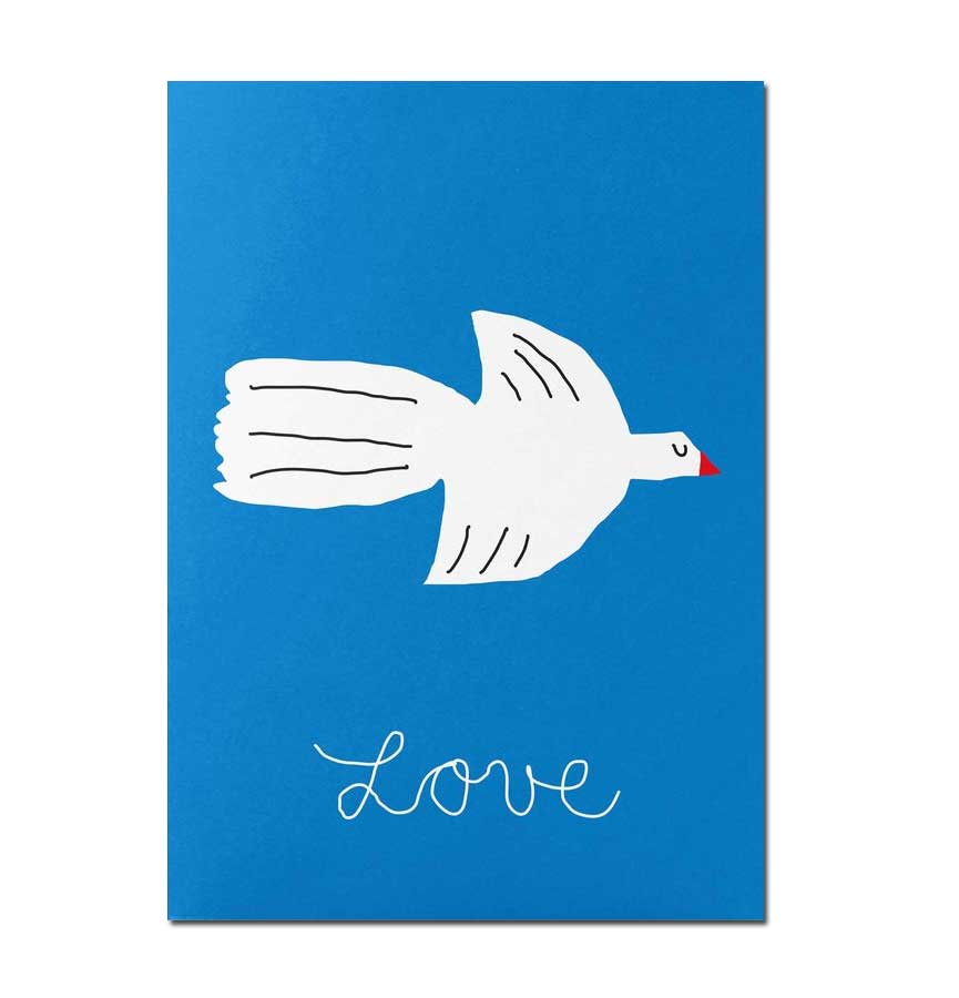 Postkarte "Love" von Annika Kelm, Unter Pinien   