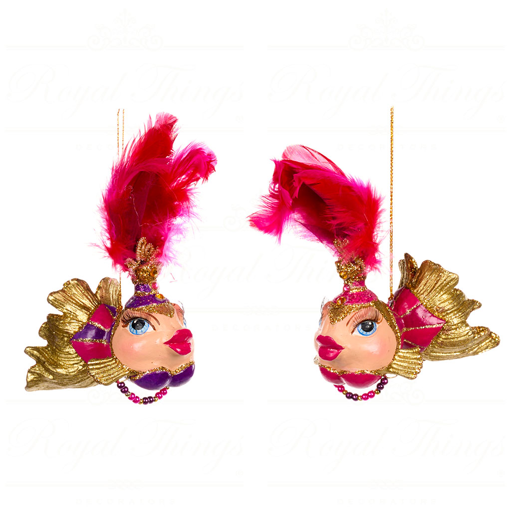 CANCAN SHOWGIRL GOLDFISH Fisch, ca.13,5 cm von  Catherine Collection / Goodwill , violett