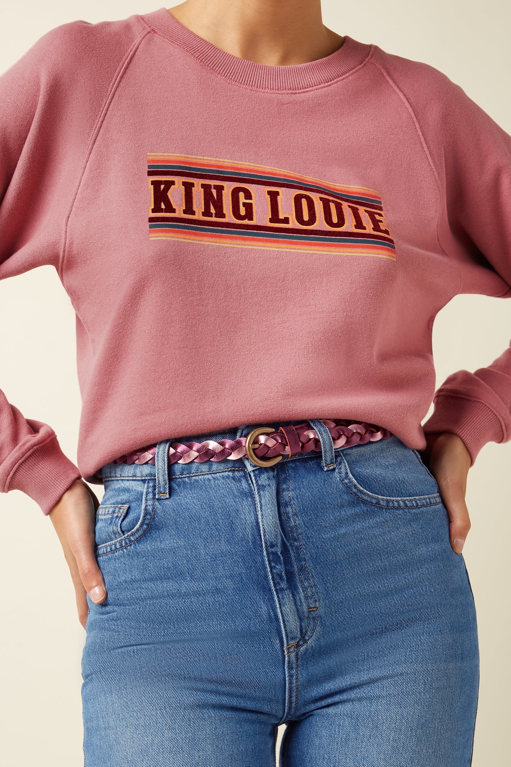 King Louie Gürtel Shiny 2 Tone Belt, Farbe: Bordeaux Red - Belt