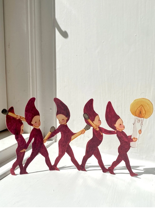 Tall Hat Tales Bastelset Nr. 3 " Fünf Elfenkinder" aus Papier von Tall Hat Tales aus Dänemark 