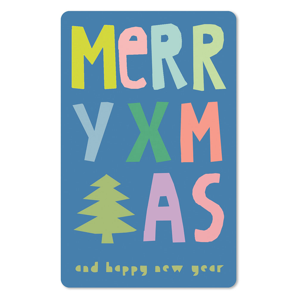 Lunacard Postkarte Weihnachten Merry X-Mas