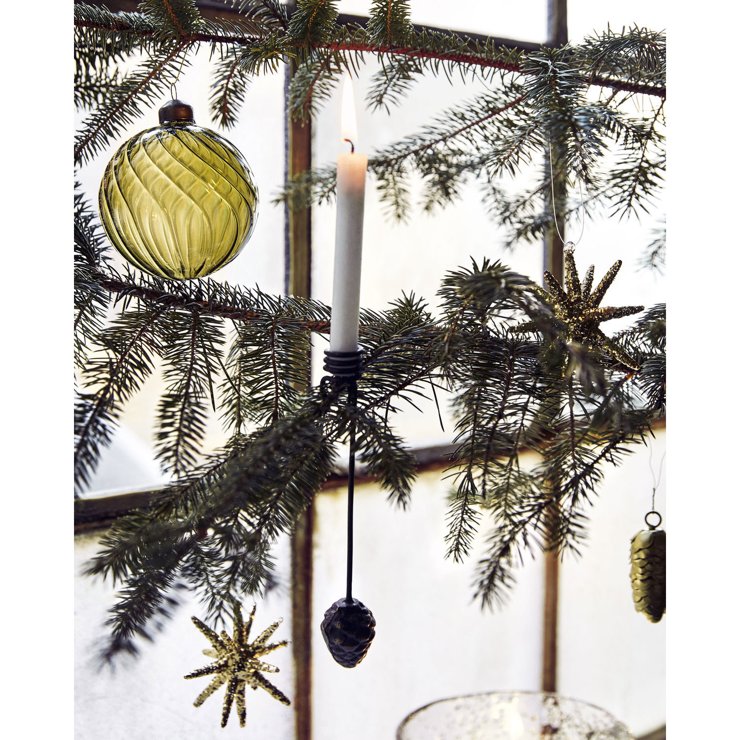  House doctor XMAS Kerzenständer, MINI cone, Antikes Braun, 4er Set, ca. 16 cm
