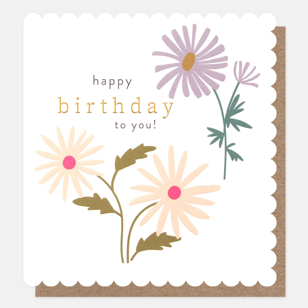 Caroline Gardner Doppelkarte Happy Birthday To You Flowers Card, Geburtstagskarte , BBL002