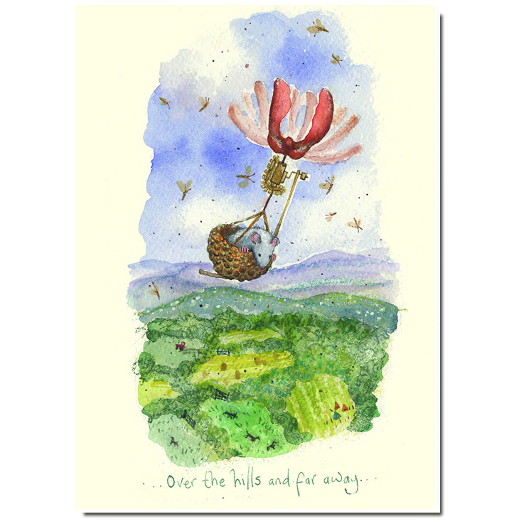 Two Bad Mice Doppelkarte "Over the Hills" von Fran Evans, Maus