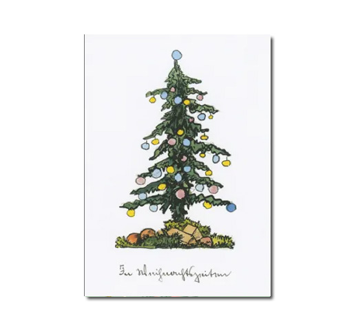 Postkarte " In Weihnachtszeiten, Aquarell 1913" von Hermann Hesse, Kunst 