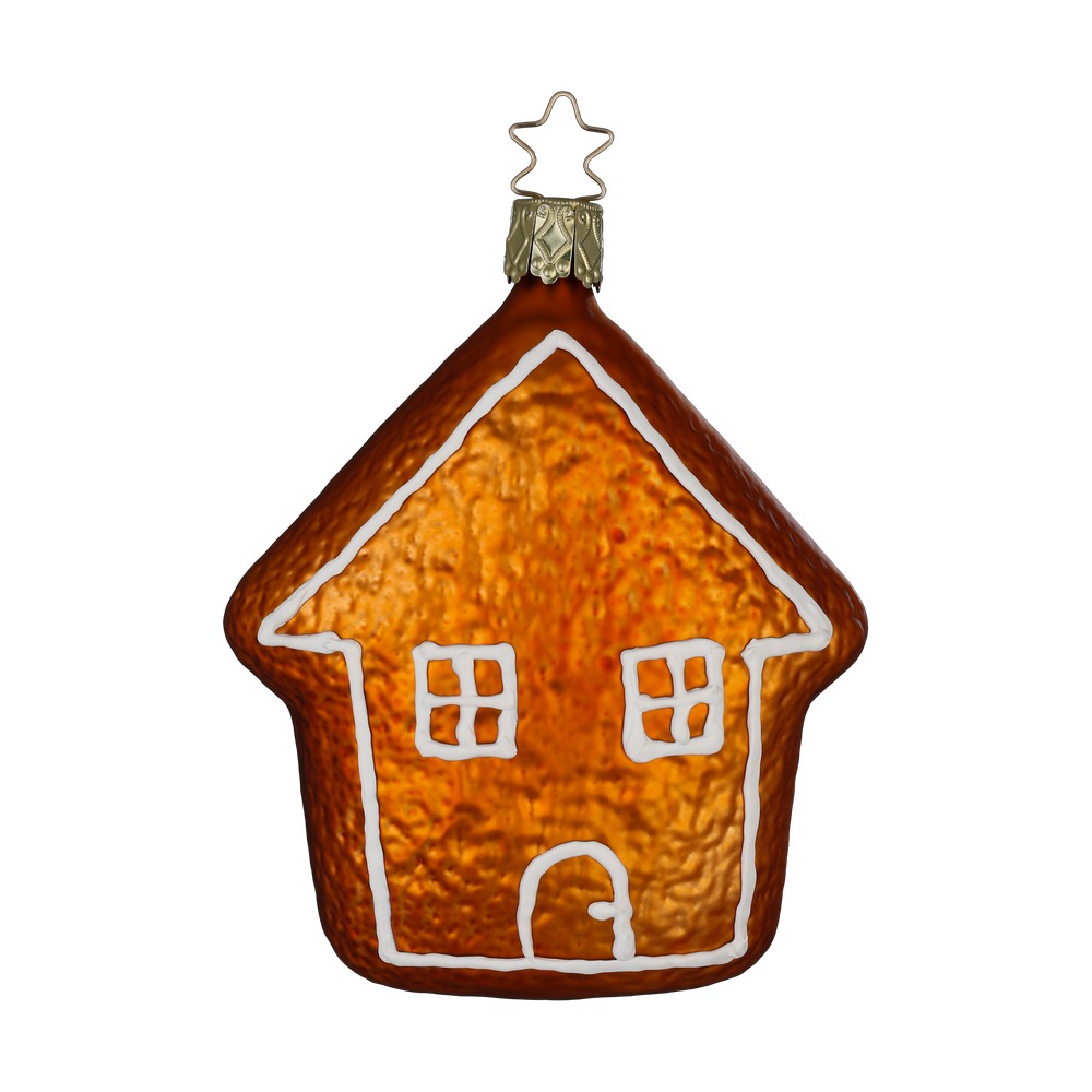 Inge Glas Lebkuchenhaus, Weihnachtsbäckerei, Christbaumkugel, ca. 10 cm, Glas