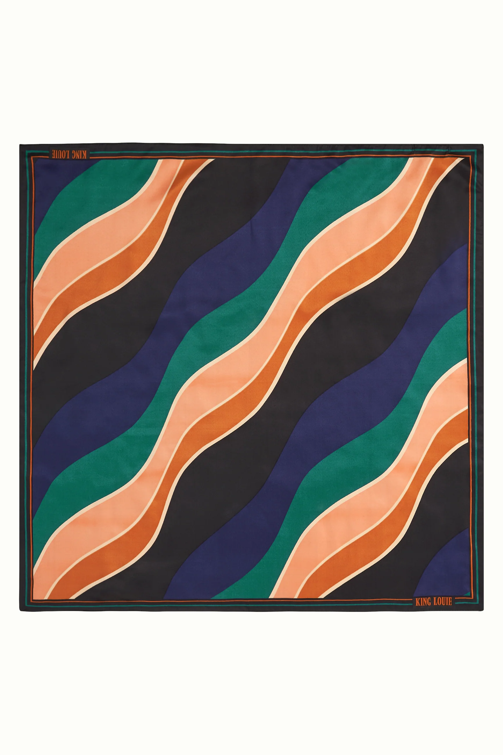 King Louie Tuch Satin Scarf Razzle, Farbe Evening Blue - Scarfs