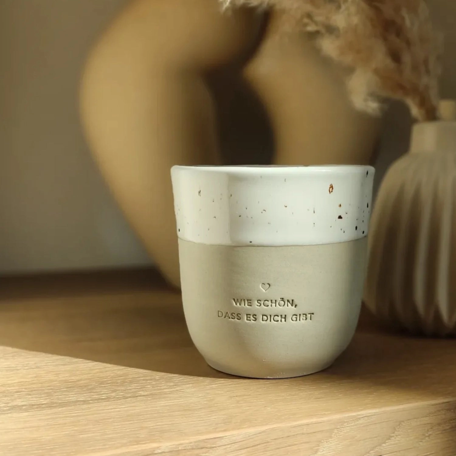 Eulenschnitt Becher Wie schön, dass es dich gibt