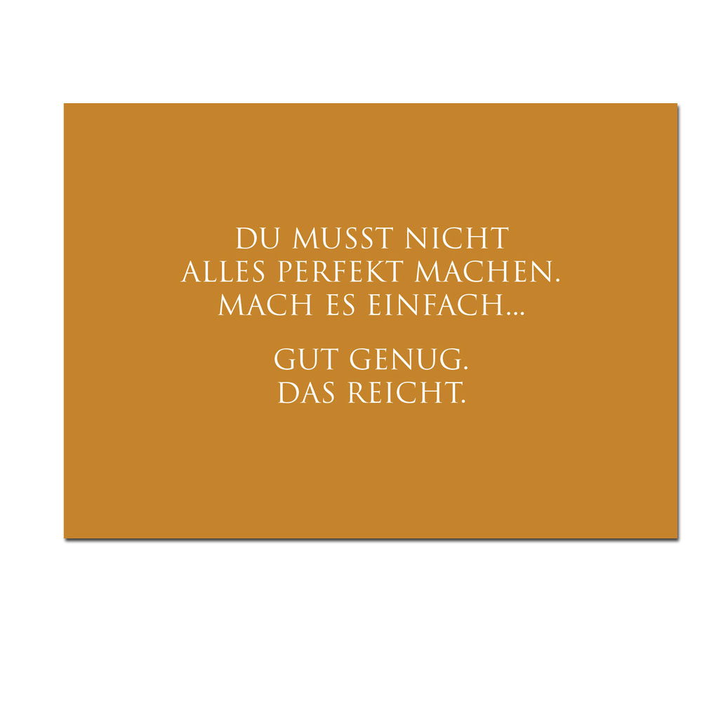 Wunderwort Postkarte "Gut genug…"