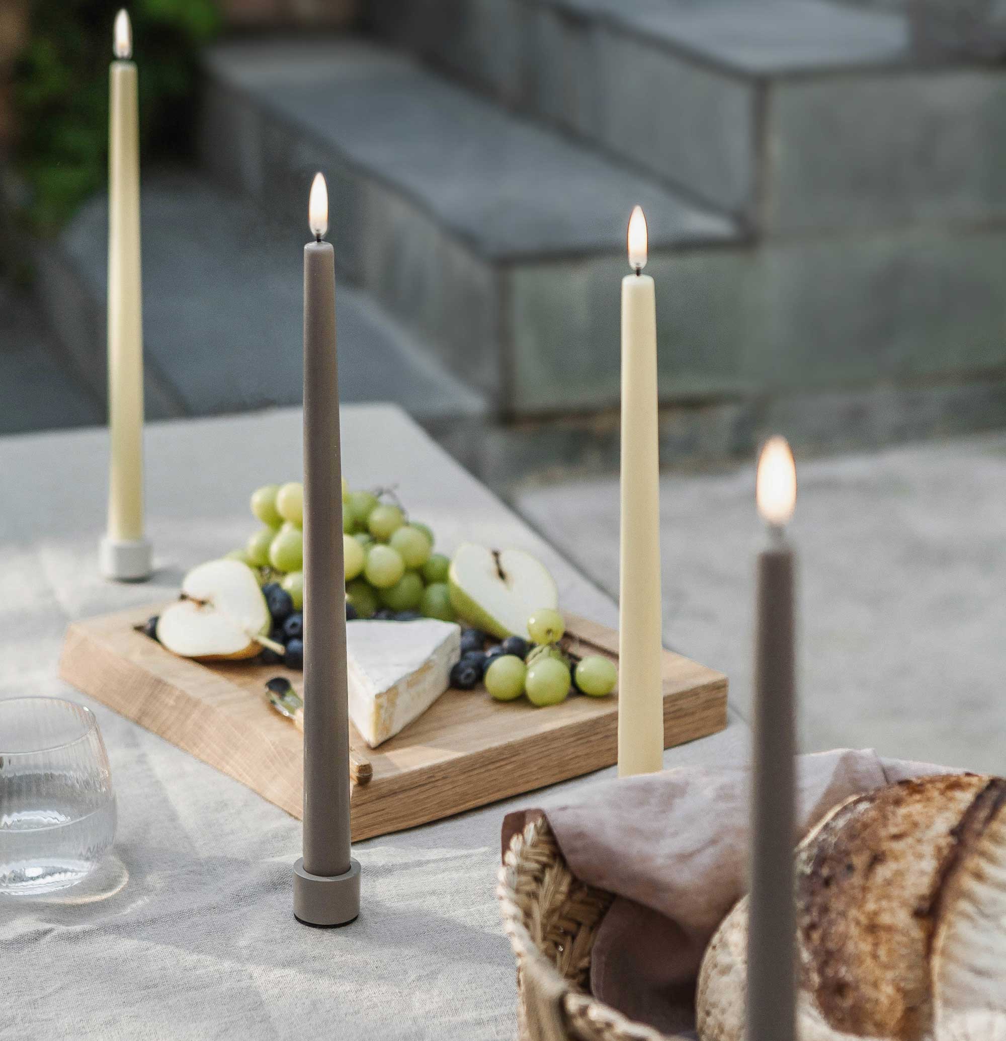 Piffany Copenhagen – UYUNI Light Kerzenhalter taper, Sandstone, 2-pack, 3,25x2,32 cm , 2er Set  
