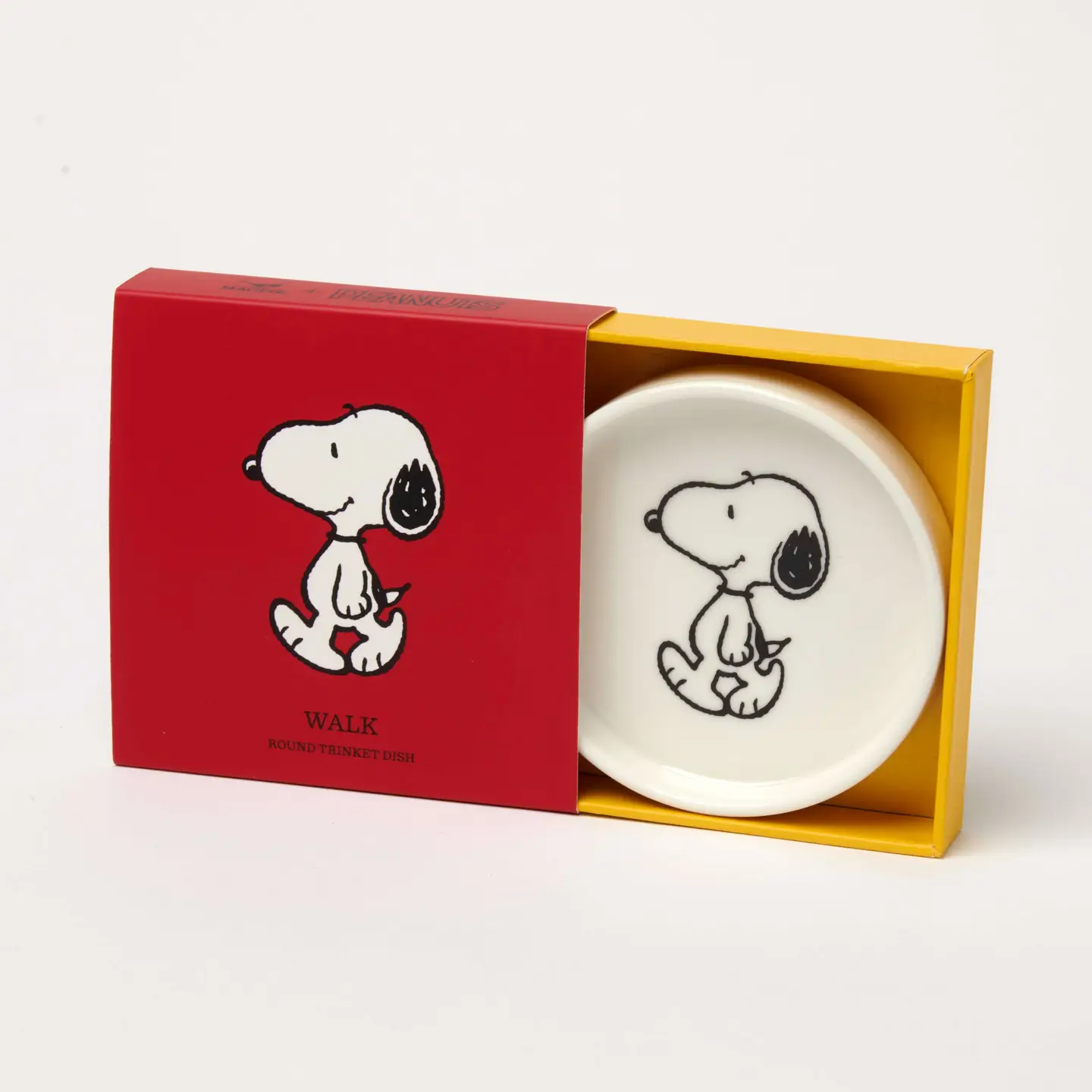 The Peanuts kleine Schale SNOOPY WALK, Snoopy Pin Dish, D. ca.8 cm, weiß