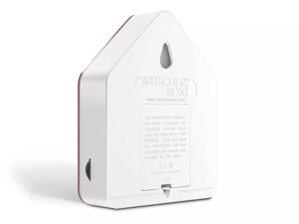 Zwitscherbox Mauve von Zwitscherbox , weißer Rahmen, Bewegungsmelder