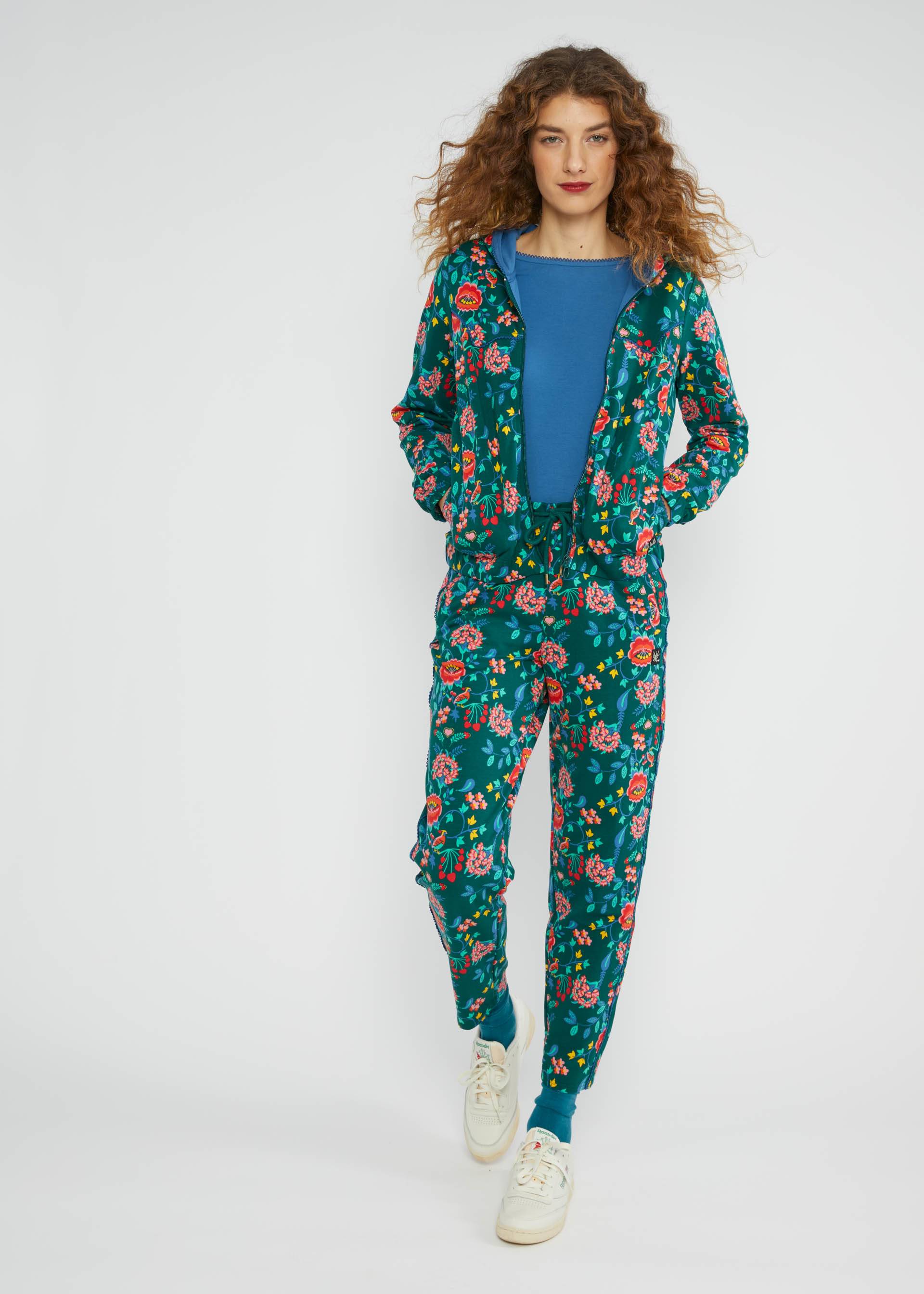 Blutsgeschwister Kapuzenjacke Country Zip up, Muster: beautiful flower tendrils 