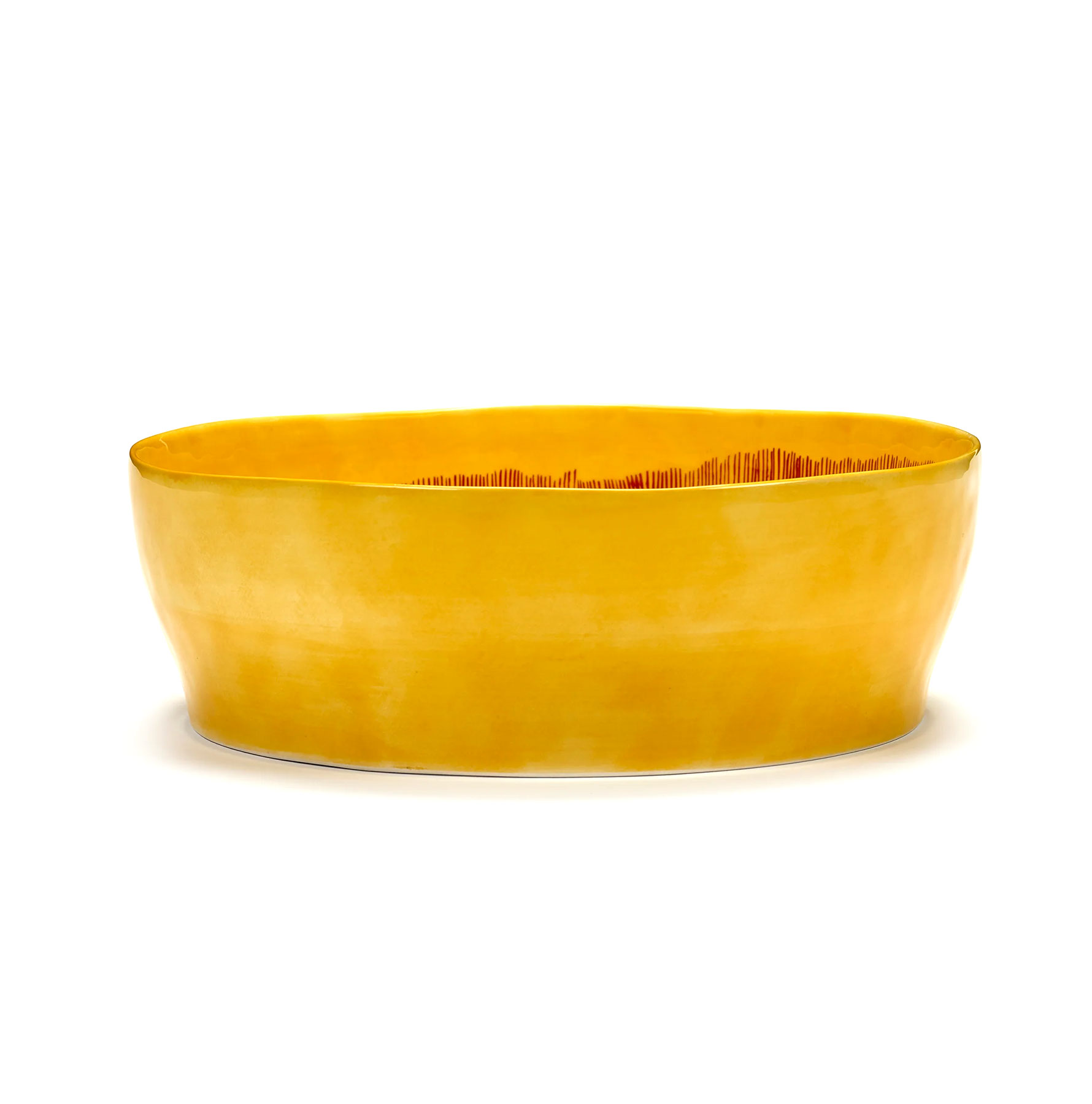 Ottolenghi Salatschüssel gelb - rote Streifen Feast, D. ca. 28,5 cm, Feast