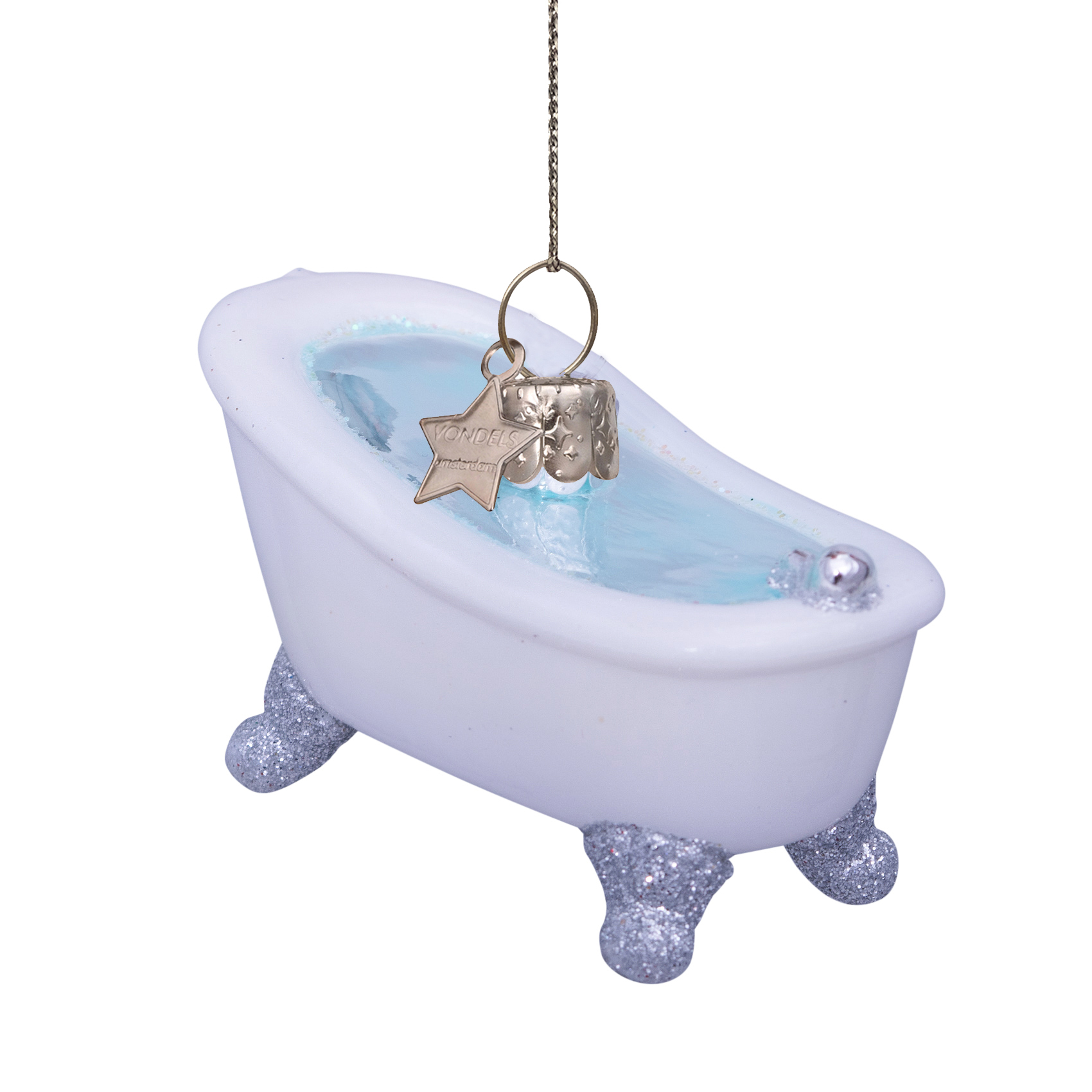 Weihnachtskugel Badewanne  H. ca. 5 cm, Glas 