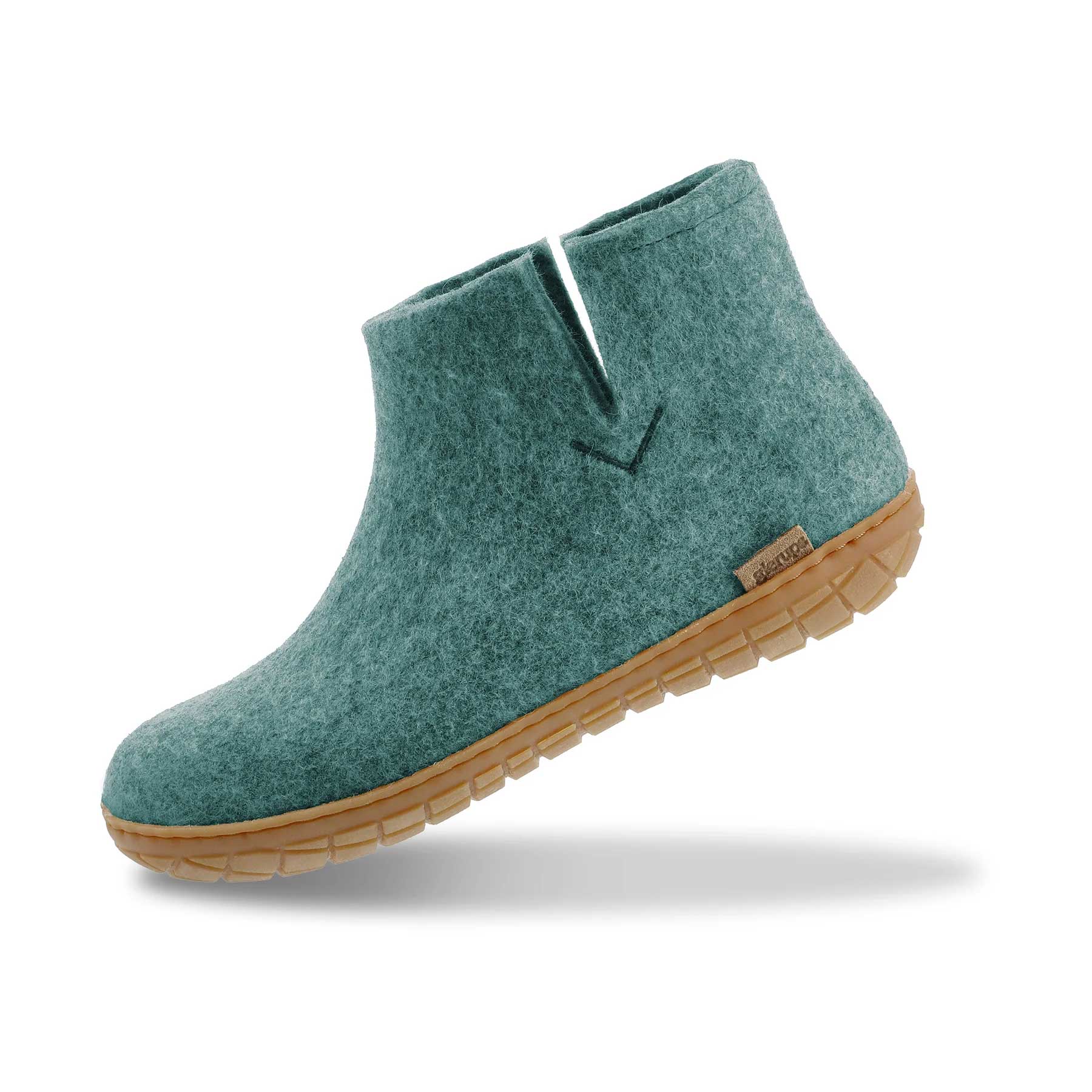 Glerups Ankle Boot 100% Wollfilz , Filzstiefel, north sea mit Sohle aus Naturkautschuk 