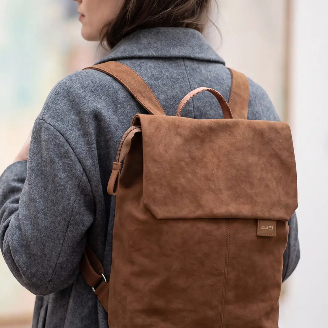 MADEMOISELLE RUCKSACK MR13, Farbe: nubuk-cognac  von ZWEI Bags
