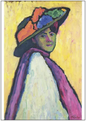 Gabriele Münter Postkarte "Bildnis Marianne von Werefkin, 1909"