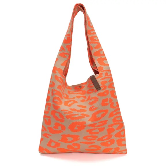 LOT83 Shopper Lois 72, LEO Orange-Camel, ca.  45 x 35 cm