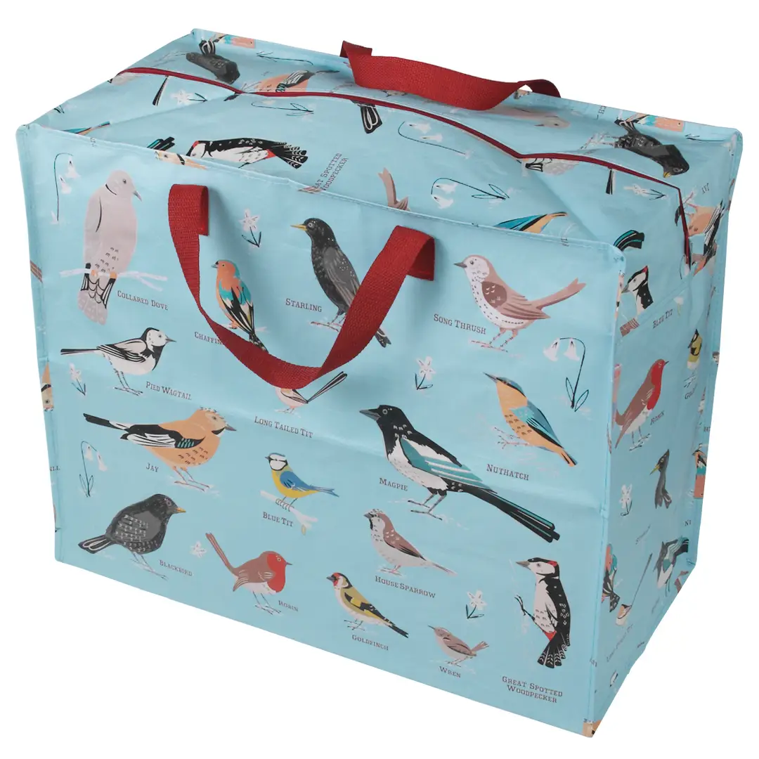 Jumbo-Aufbewahrungstasche Garden Birds, ca. 58 x 28 x 48 cm  Vögel