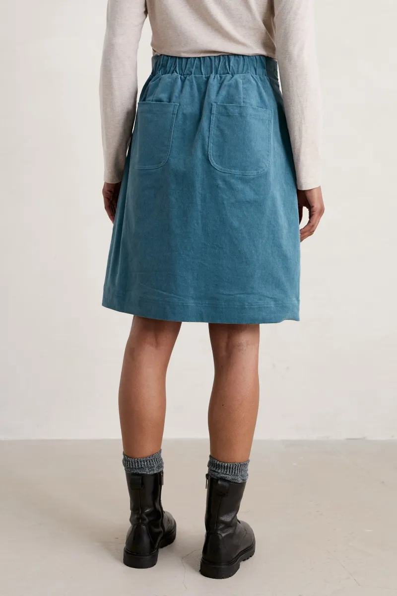 SEASALT CORNWALL May's Rock Skirt, Baby Cord, Samtoptik, Farbe: Dark Chard