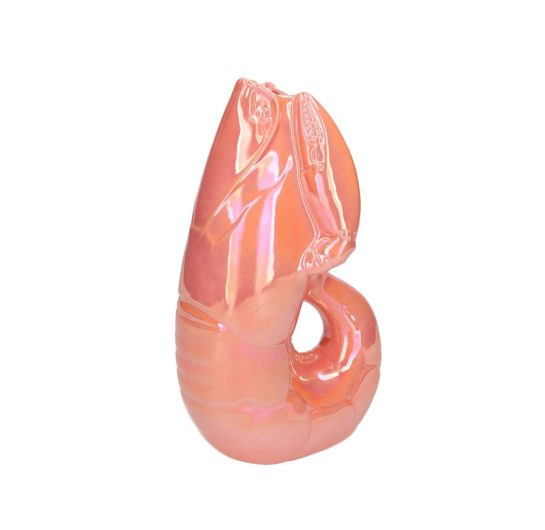 % Madame Crevette, Hummer, Vase, S, salmon, Höhe ca. 26 cm