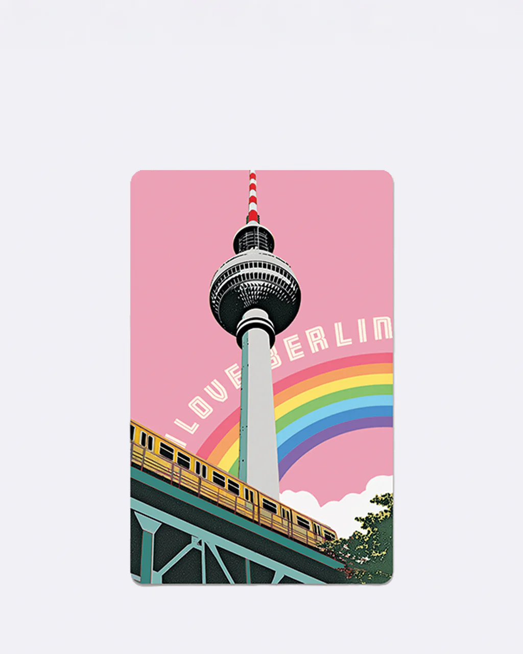 Lunacard Postkarte Berlin Regenbogen