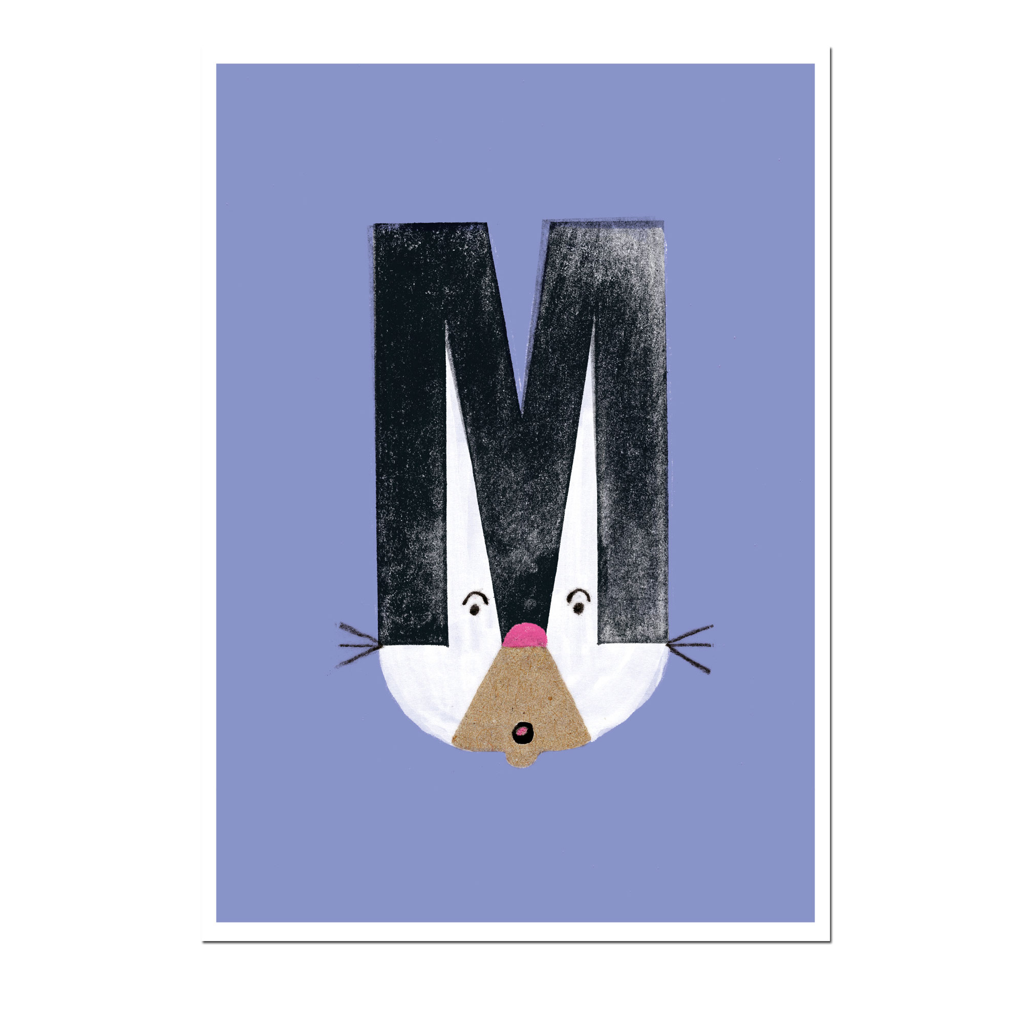 Postkarte Das ABC - M - von schönegrüsse, Neon, Maus