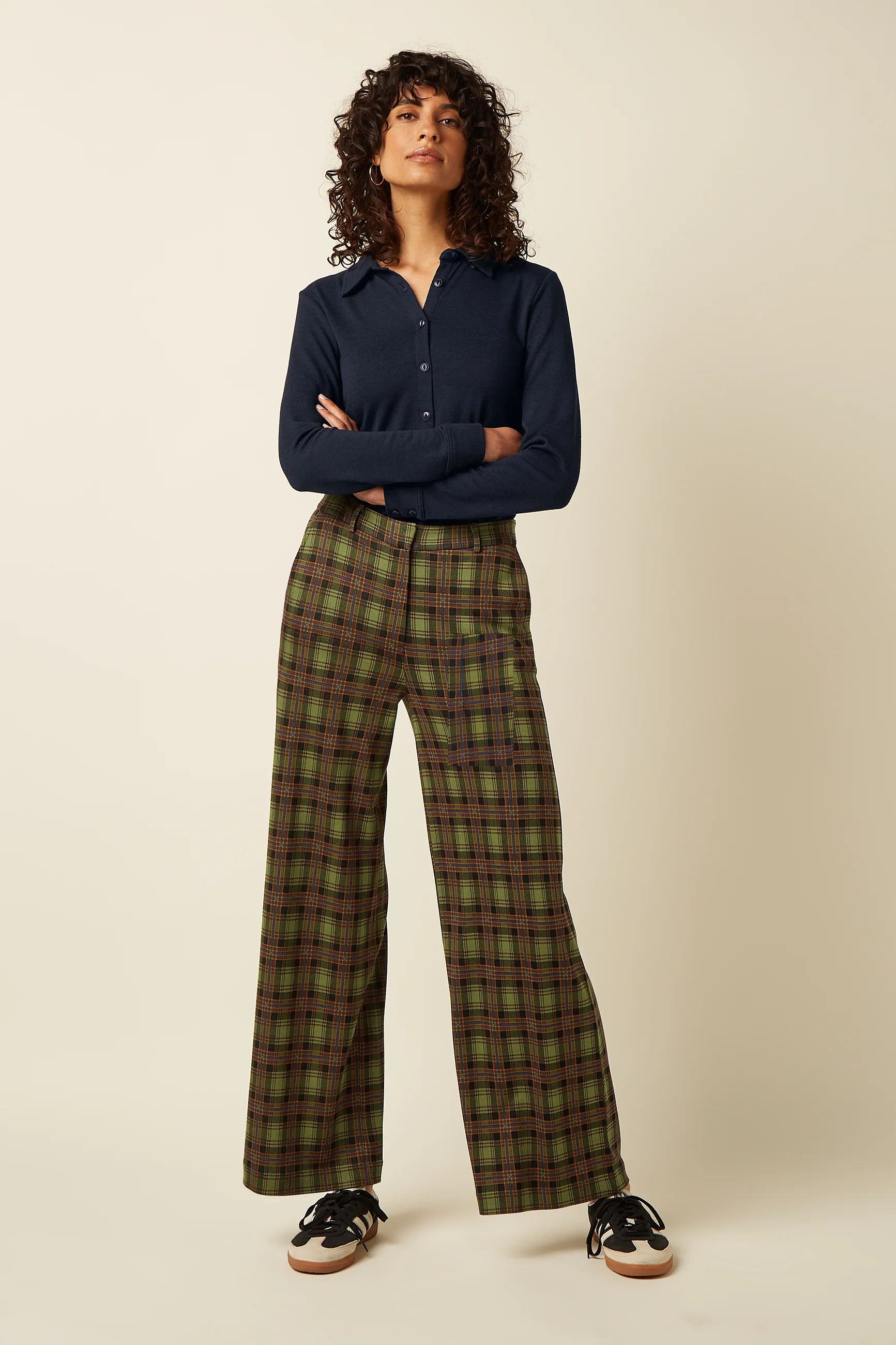 King Louie Federica Pants Timber Check, Hose, Farbe Multi Color - Timber Check
