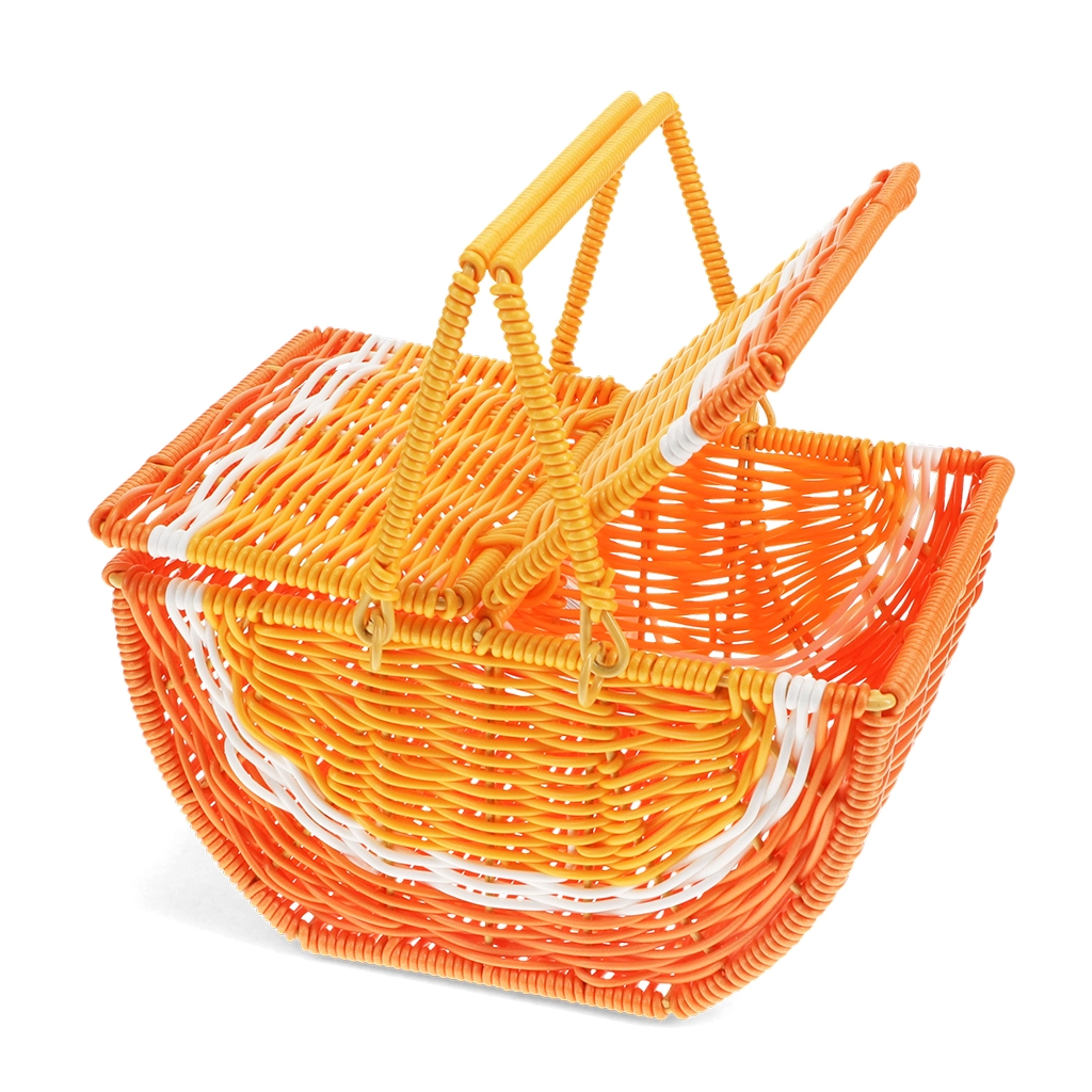 Kleiner Picknickkorb - Orange, ca. 20,5 x 15,4 x 11,5 cm