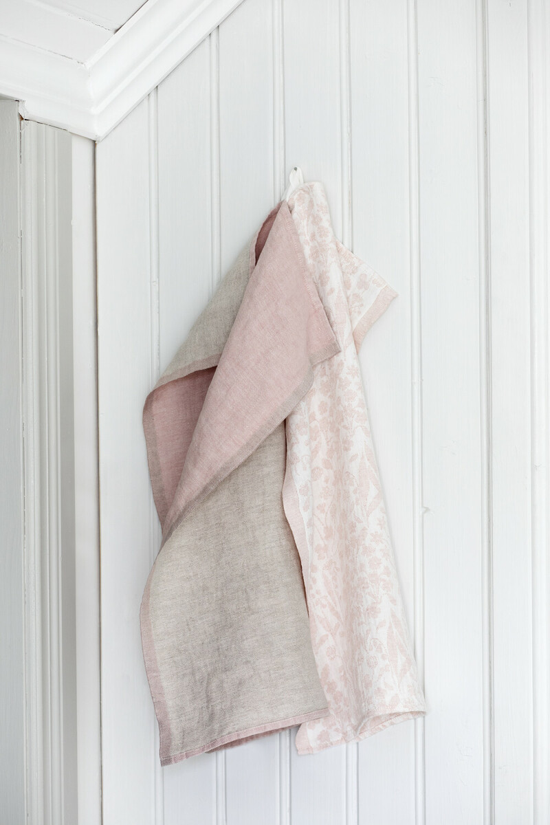 Lapuan Kankurit Geschirrtuch " DUO" rose-linen, 100% Leinen  