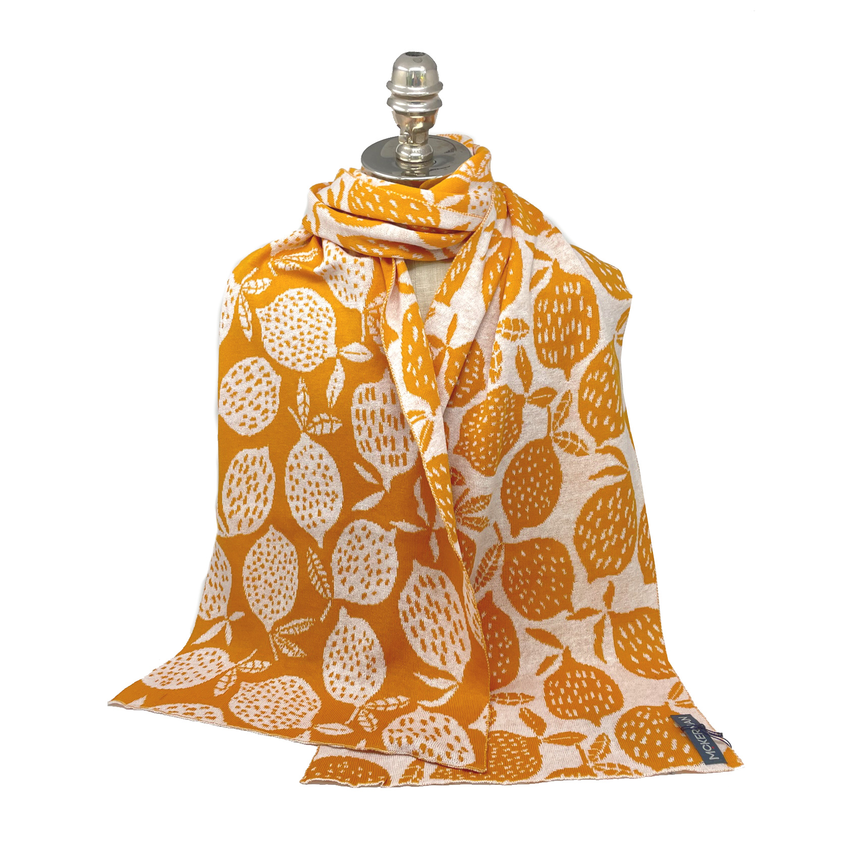 McKernan Schal "LEMON"ORANGINA,  ca. 30 x 150 cm , 62% Baumwolle 38% Leinen