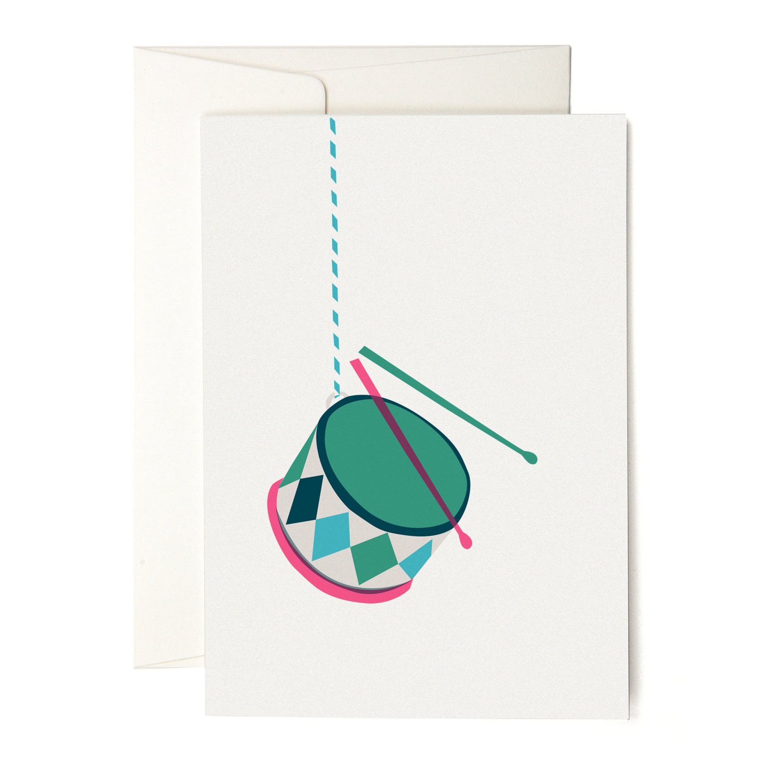 % Weihnachtskarte Grußkarte Tin Drum/ Trommel von pleased to meet, XMAS-