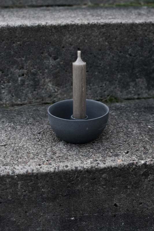 Storefactory LIDATORP Kerzenhalter, Mini dark grey candlestick, D. ca. 10 cm