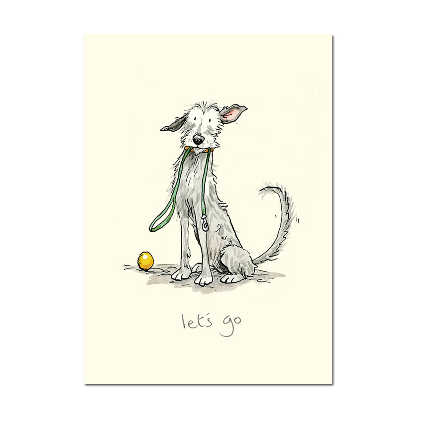 Two Bad Mice Doppelkarte "Let's Go"   von Two Bad Mice von Anita Jeram, Hund
