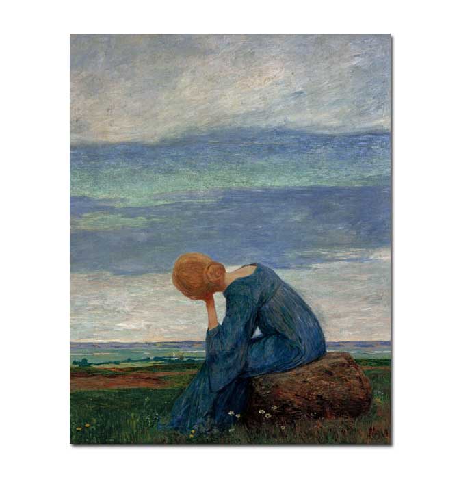 Doppelkarte  "Sehnsucht" von ´Heinrich Vogeler, Kunst