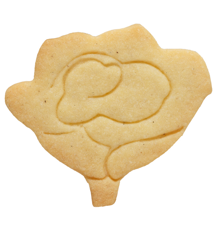 Ausstecherle Rose  6 cm Edelstahl von Birkmann, mit Innenprägung, Prägeausstecher, Ausstechform   