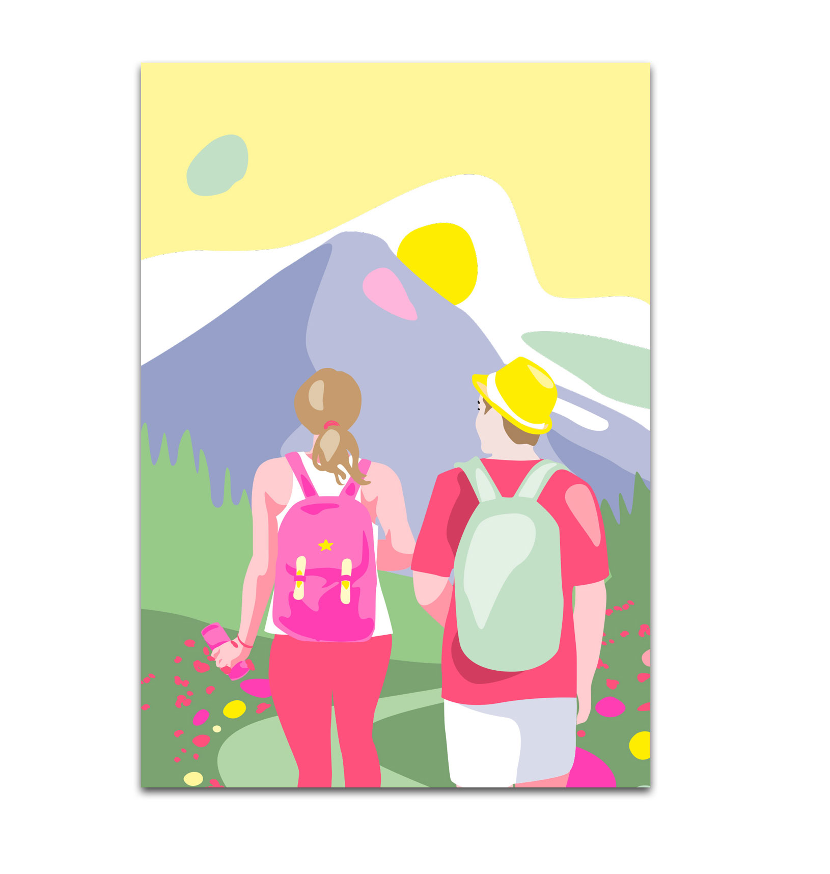 Postkarte Wanderpaar von Limoncella   , Wandern