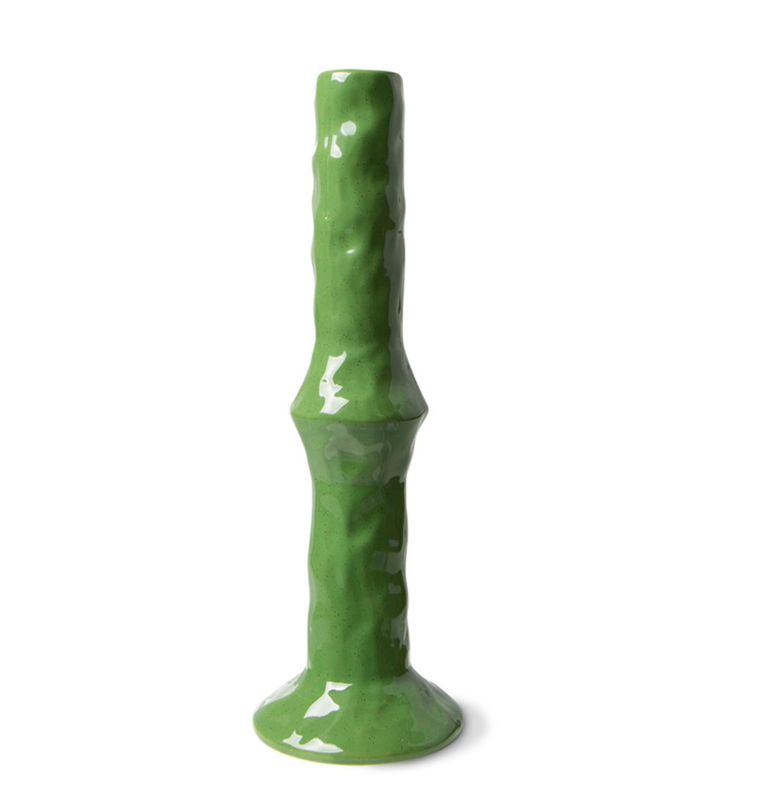 HKliving "THE EMERALDS" Kerzenständer Keramik M grün, candle holder M, fern green 