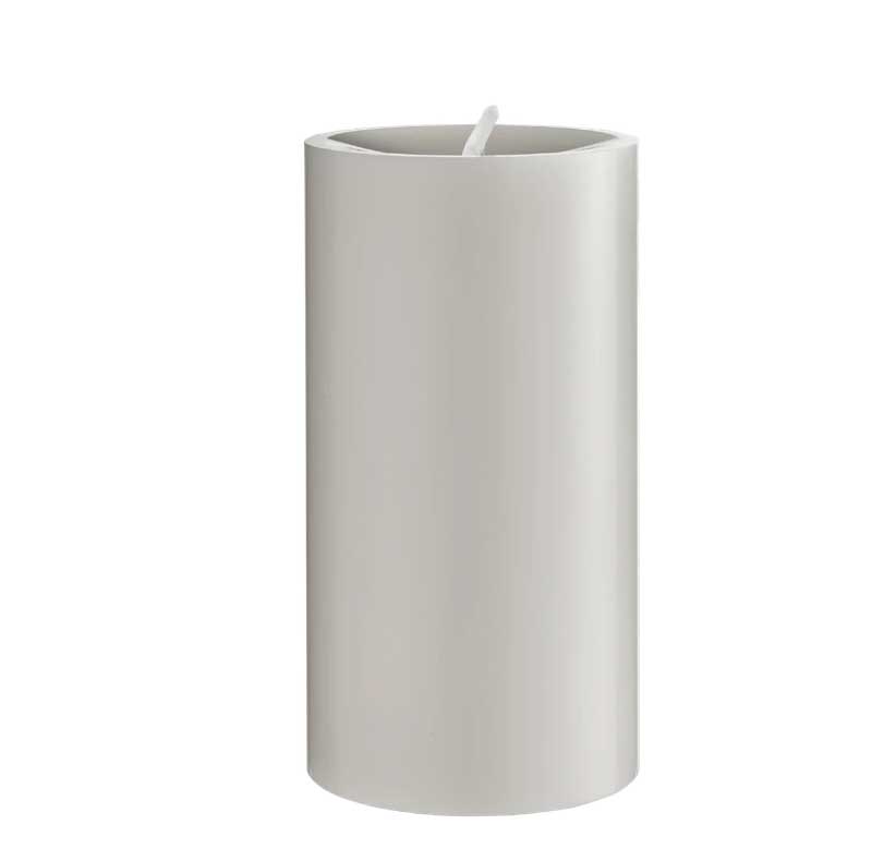 Engels Kerzen, Gegossene Stumpenkerze, D. 8 cm x 15 cm, Farbe: Leinen
