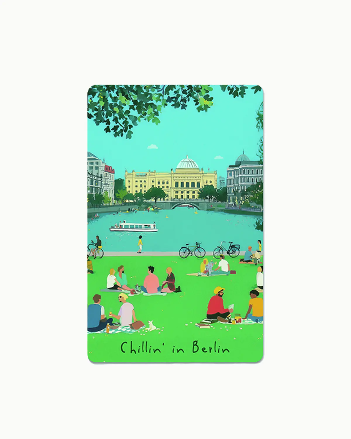 Lunacard Postkarte Berlin Chillin, Berlin Postkarte , Mini