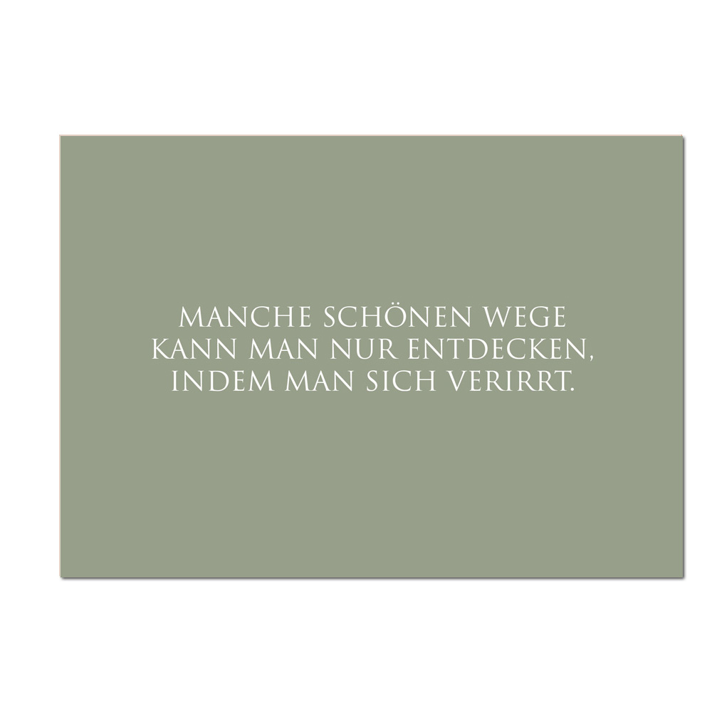 Wunderwort Postkarte "Manche schönen Wege…"