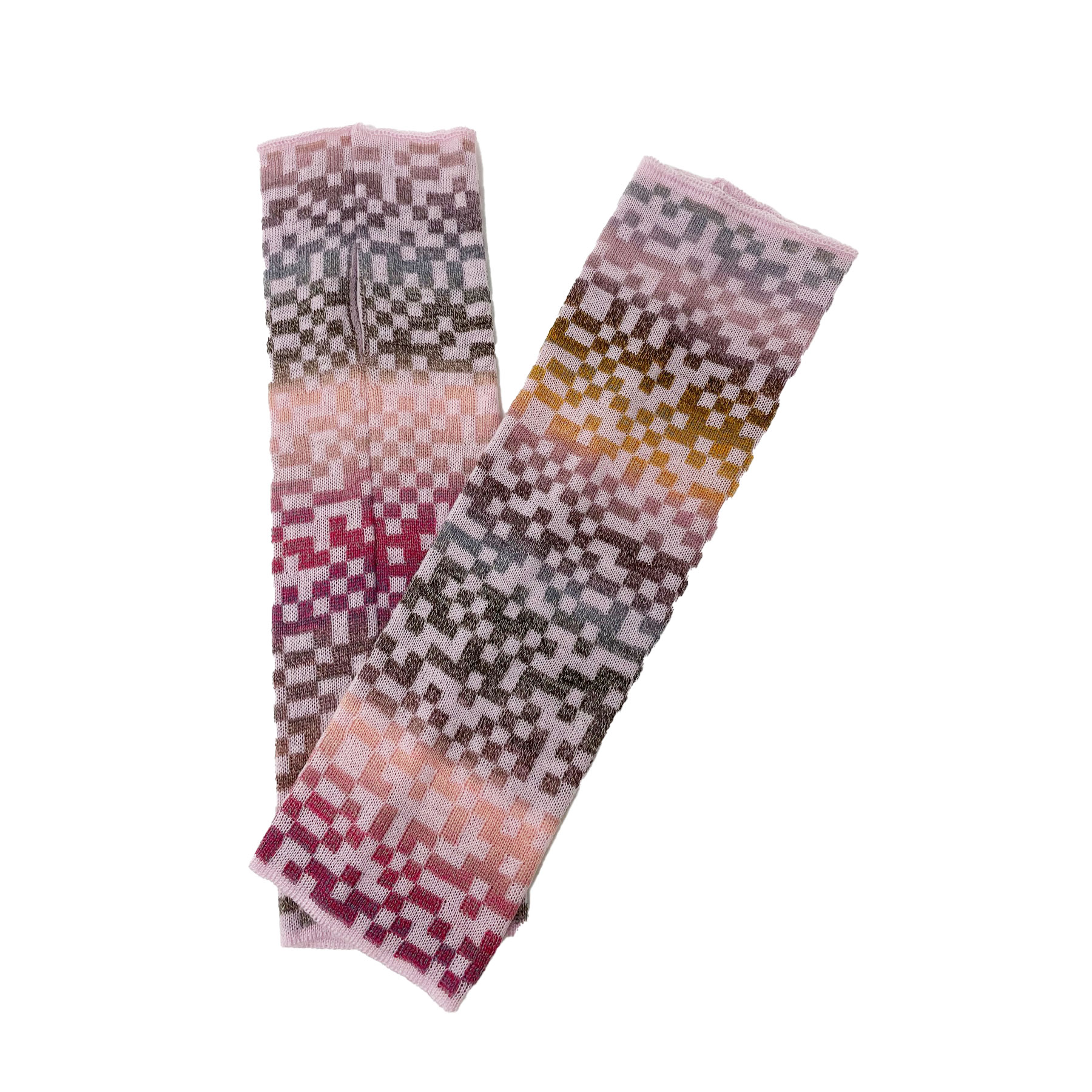 McKernan Handstulpen "RASTER" PETAL WHISPER, ca. 27 x 8 cm, 100% feine Wolle, Pulswärmer
