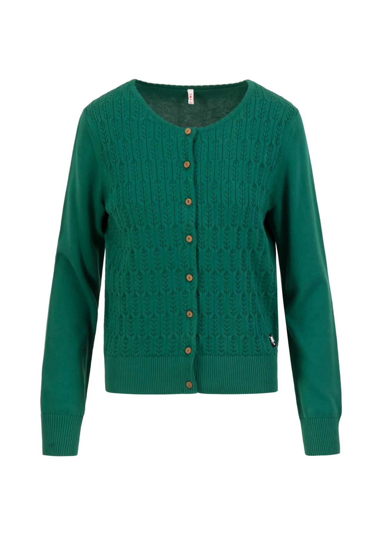 Blutsgeschwister Cardigan Save the Brave, folklore green knit