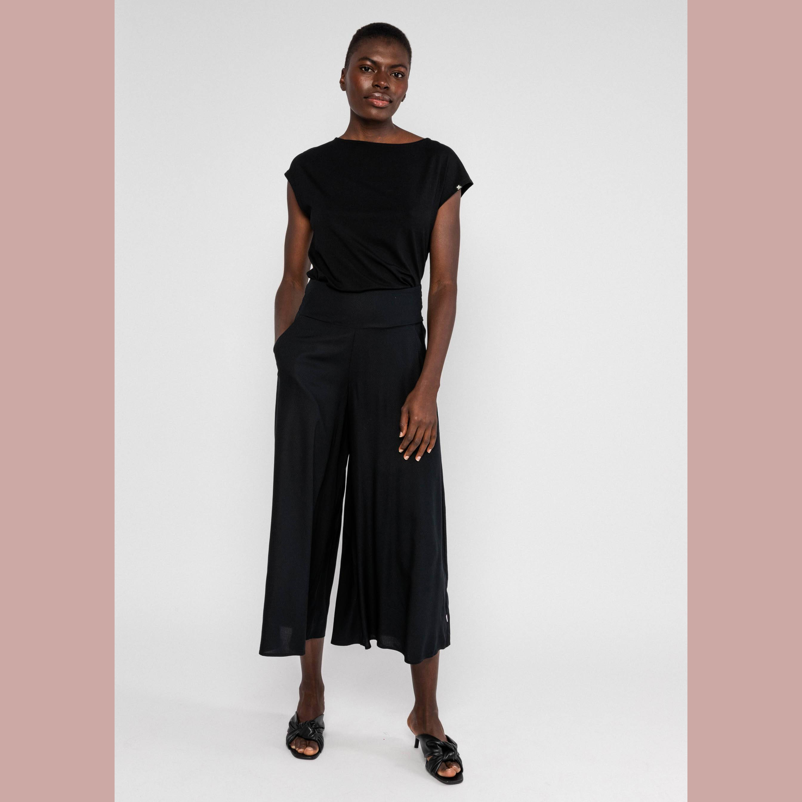 Blutsgeschwister Culotte In Full Bloom - black brush, Hose schwarz